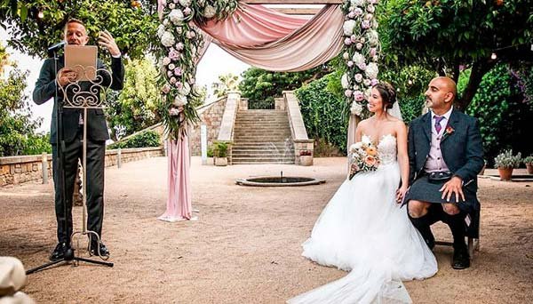 The wedding man is multilingual, fluent in English, Spanish, French and Catalan